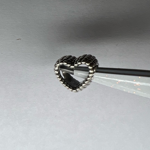 Authentic Pandora Beaded Open Heart Charm - Picture 4 of 7
